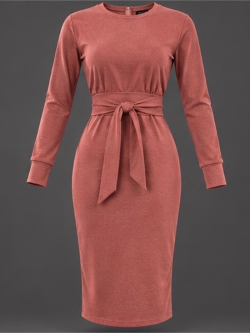 Fashion Nova Mauve Tie Waist Dress XL